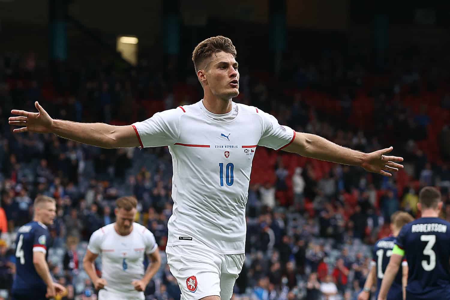 Brilliant Schick sends returning Scotland to Euro 2020 defeat