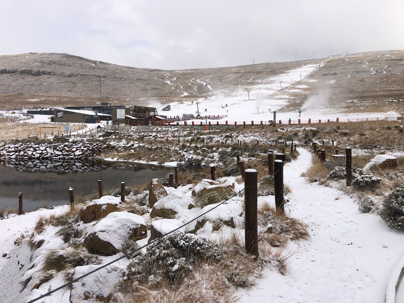 Snow at Afriski Mountain resort