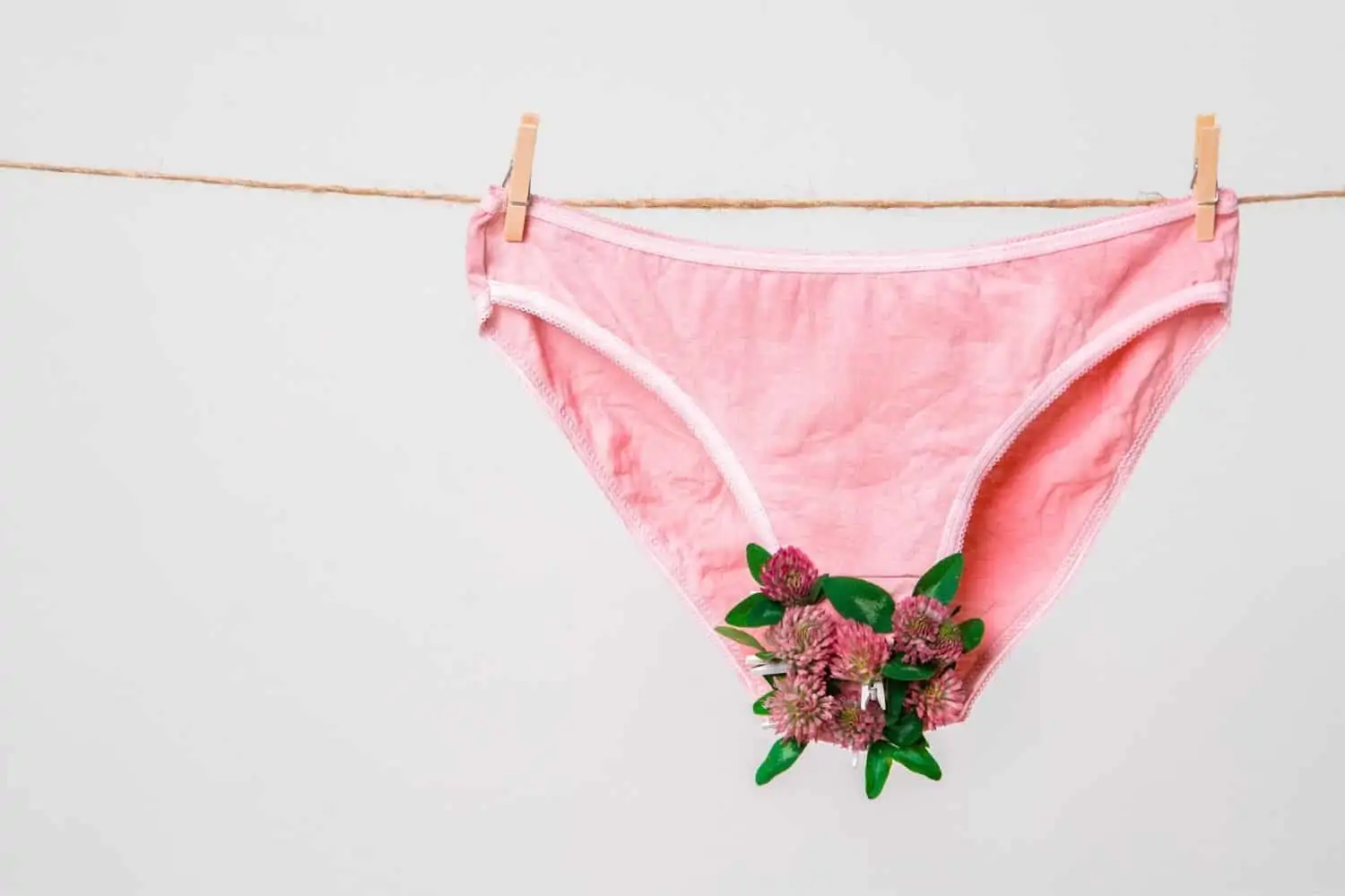 Bleached patches on panties
