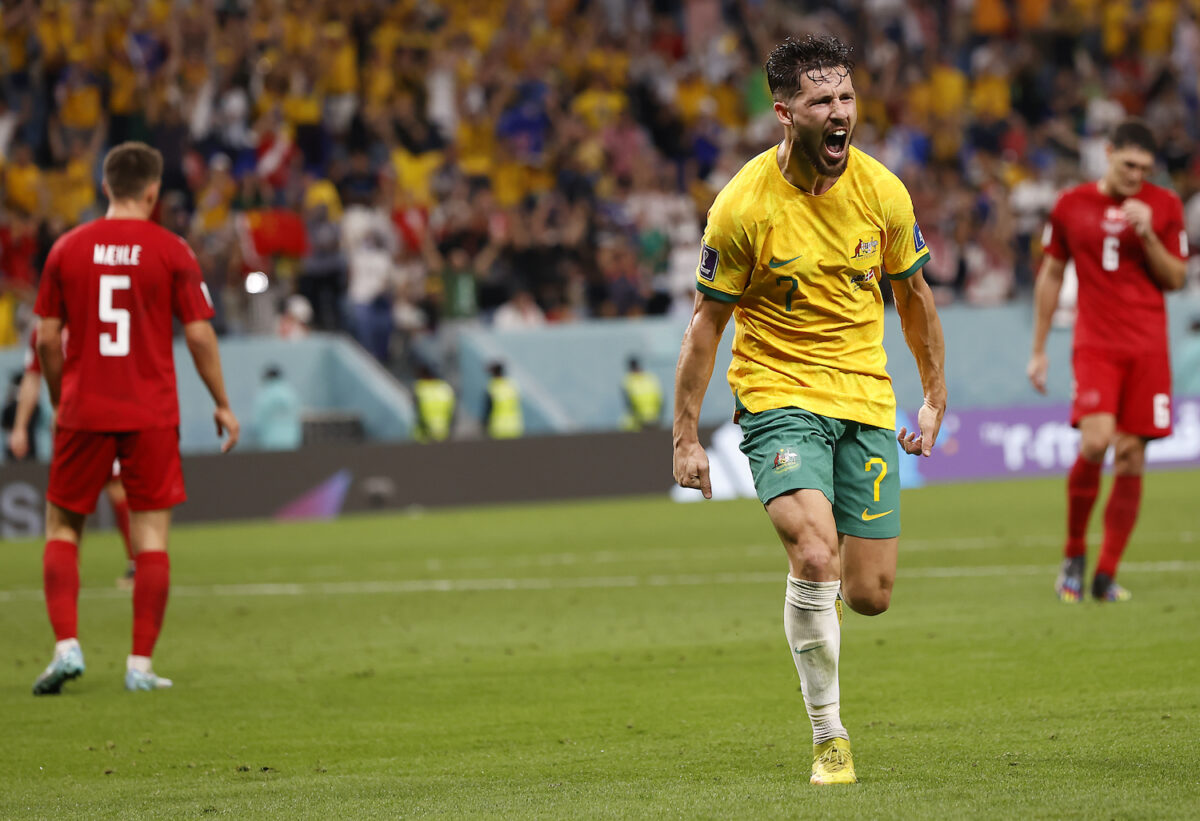 Australia Reach World Cup Last 16 And Send Denmark Home