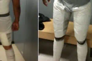 Cocaine strapped to the man's body