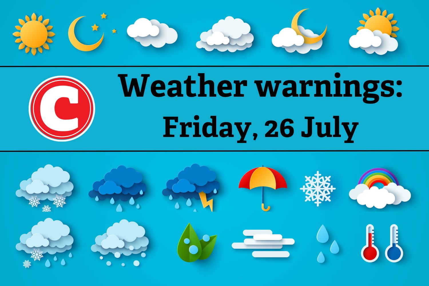 Weather update 26 July 2024