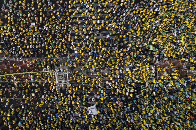 Bolsonaro supporters protest against the suspension of Elon Musk's X social network