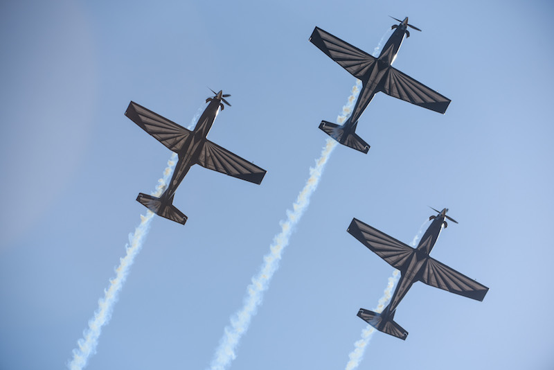 Silver Falcon Aeroplanes fly in formation at the Adrenaline Airshow held at the Wonderboom Airport in Pretoria, 11 June 2017. Picture: Jacques Nelles