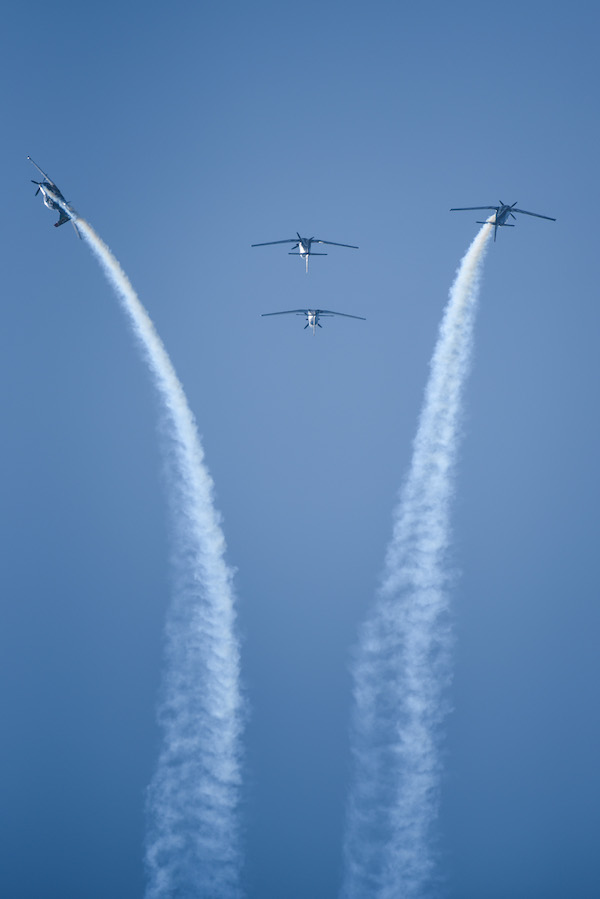 Silver Falcon Aeroplanes fly in formation at the Adrenaline Airshow held at the Wonderboom Airport in Pretoria, 11 June 2017. Picture: Jacques Nelles