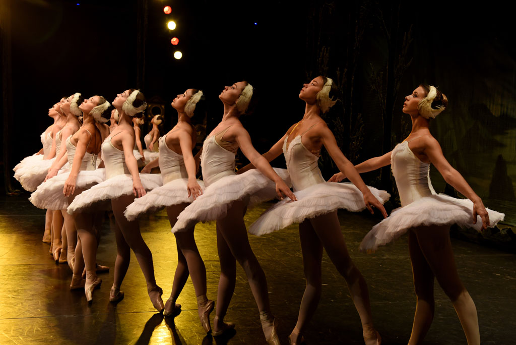 Ballet dancers from the Russian Ballet theatre perform during a full dress rehearsal for Swan Lake. Picture: Tracy Lee Stark