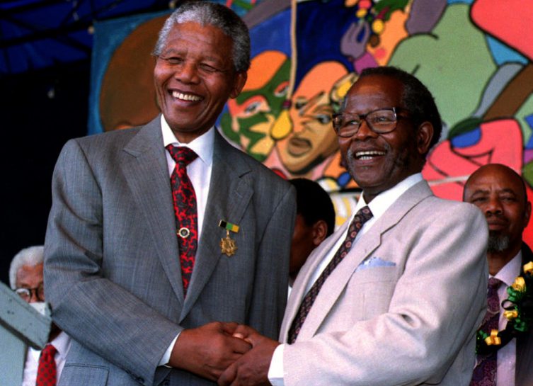 Life-long friends and ANC leaders Nelson Mandela and Oliver Tambo. Picture: Reuters