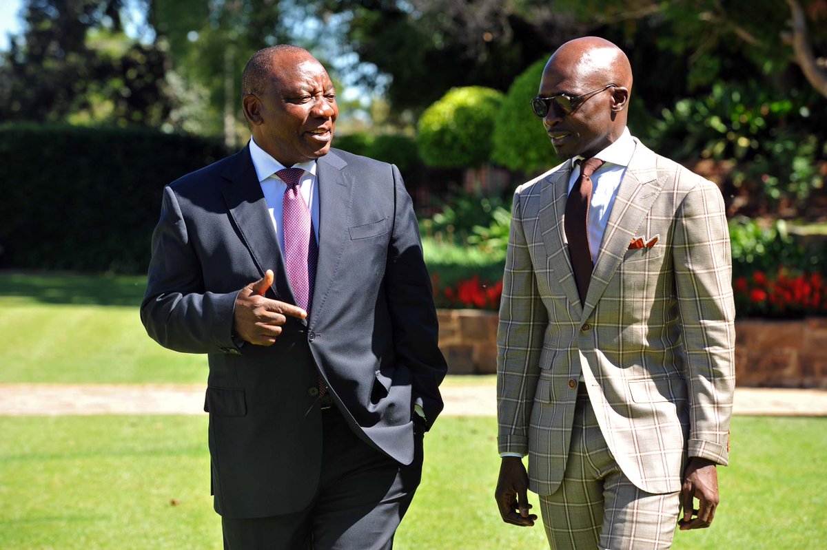 Deputy President Cyril Ramaphosa and finance minister Malusi Gigaba in the US. Twitter.